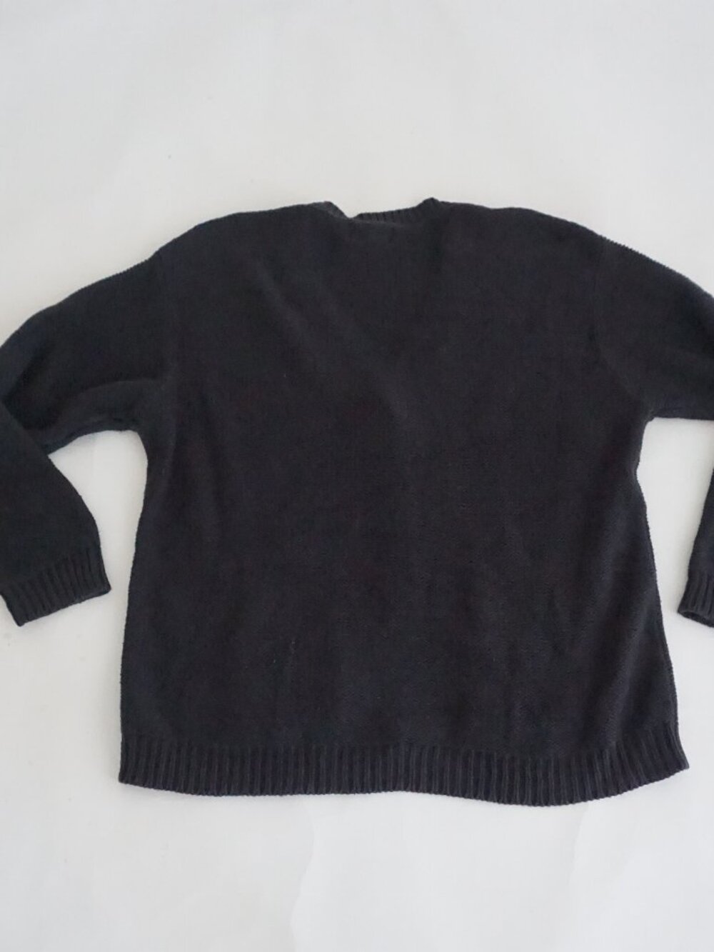 Vintage Cabin Creek Black Cable Knit Textured Cotton Blend Boho Cardigan 1X - Picture 9 of 11